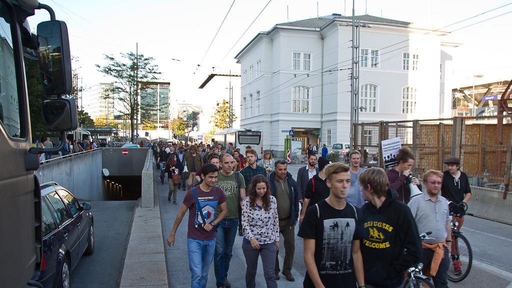 Demo für Bleiberecht von Flüchtlingen