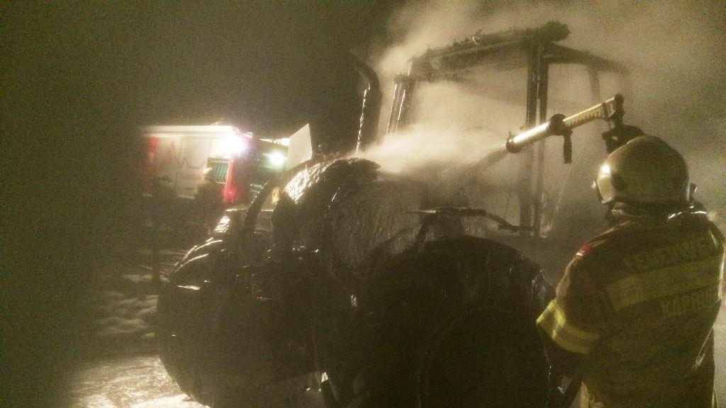 Traktor in Kaprun in Brand