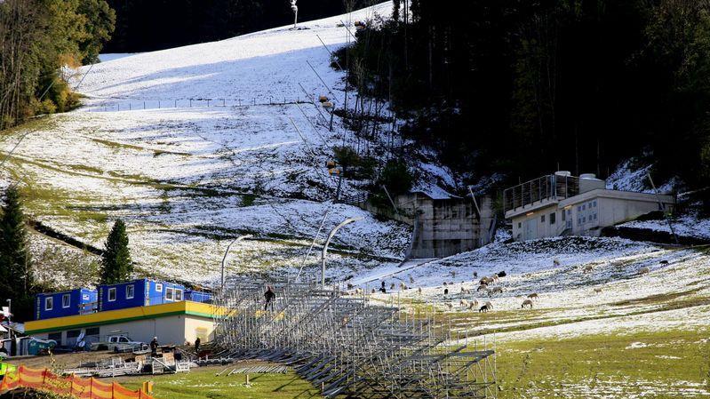 Aufbau in Schladming