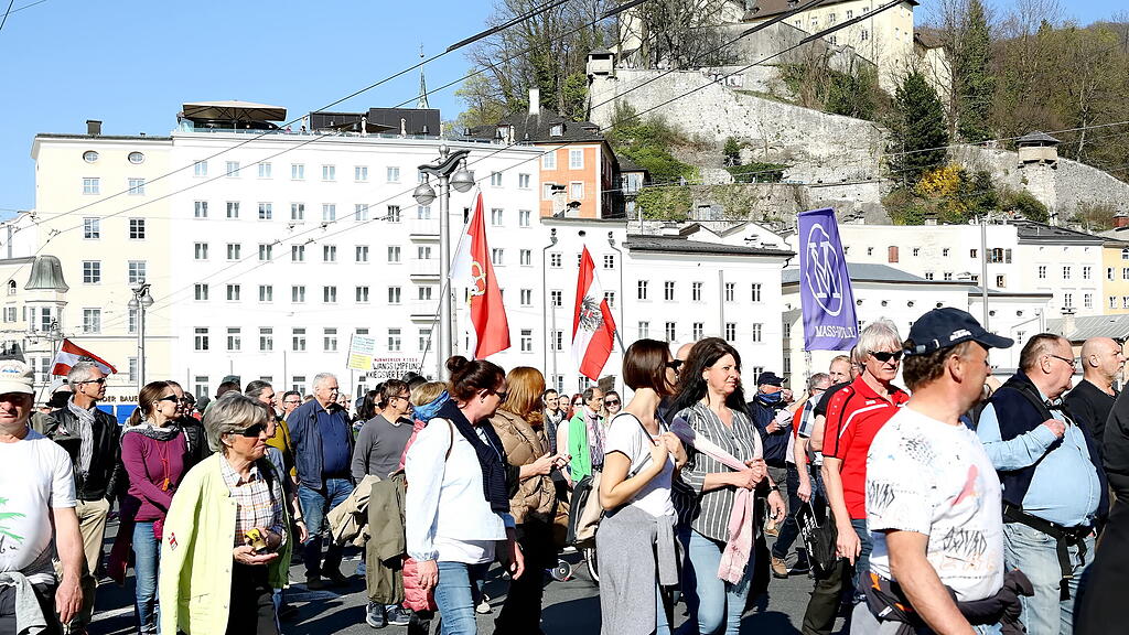 Corona-Demo Stadt Salzburg