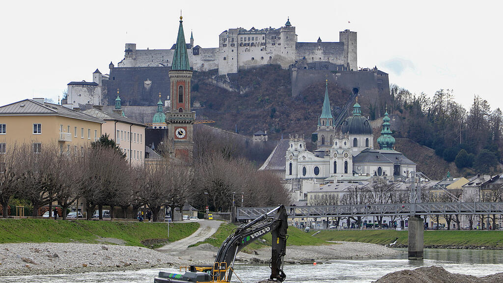Baggerarbeiten Salzach