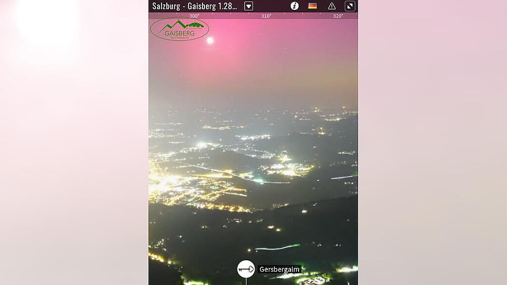 Userbilder: Polarlichter \u00fcber Salzburg