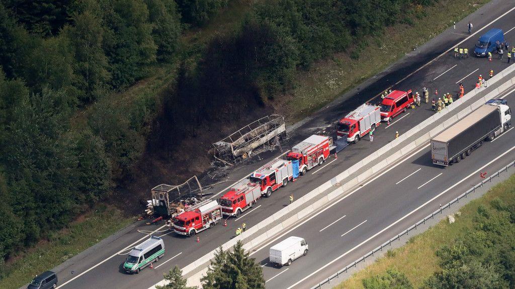 Reisebus-Unfall in Bayern