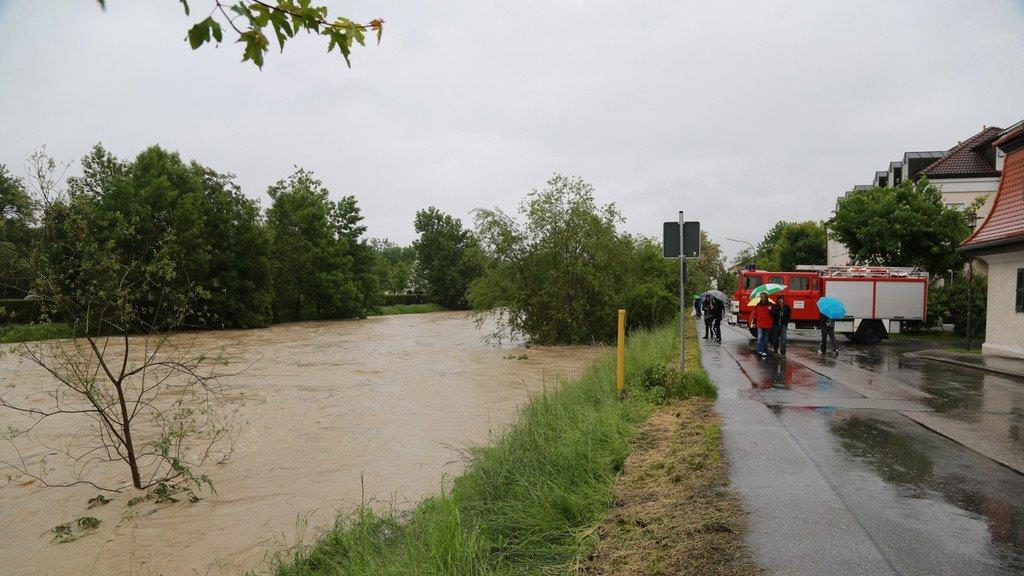Hochwasser Mangfall Kolbermoor