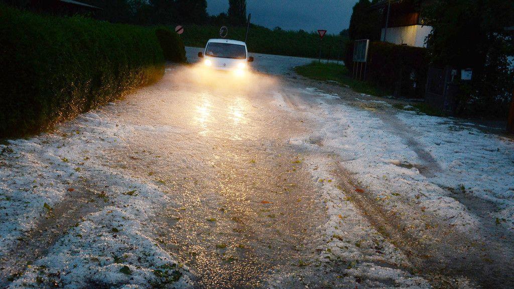 Überflutungen in Laakirchen