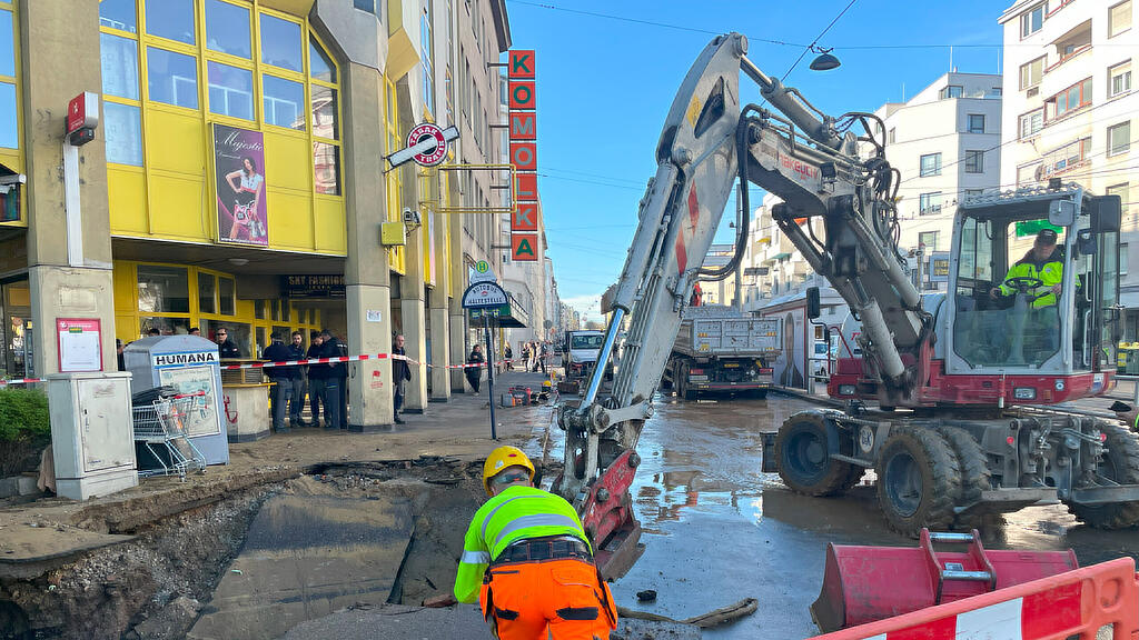Rohrbruch in Wien