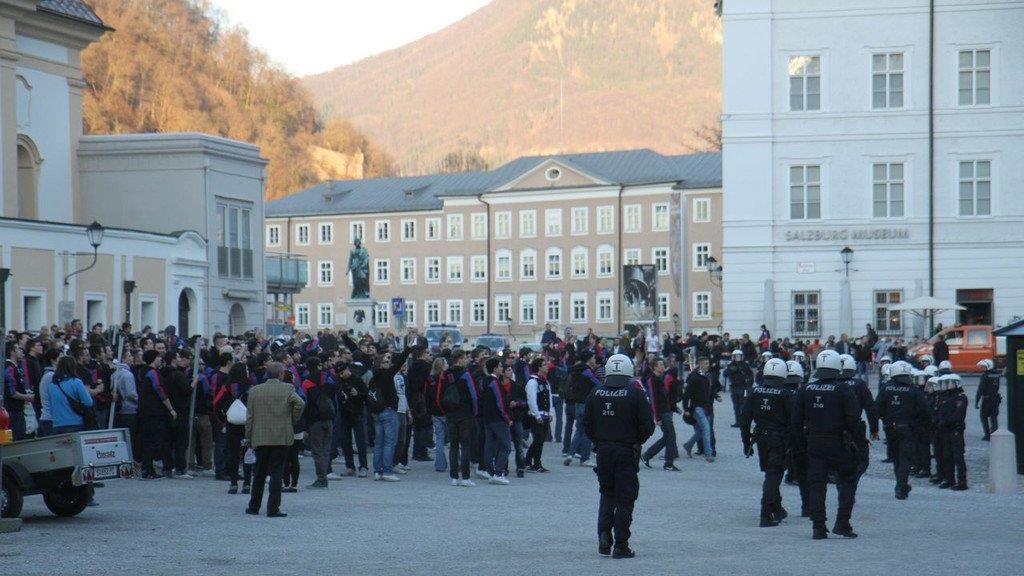Baseler Fans in der Stadt