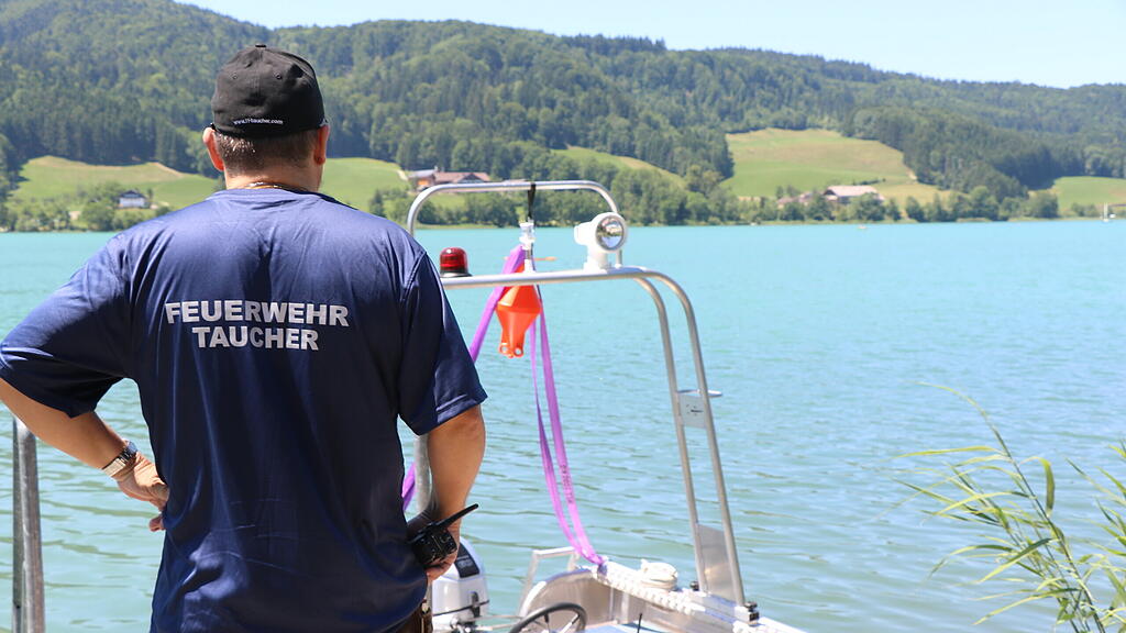 Suche nach vermissten Schwimmer im Irrsee