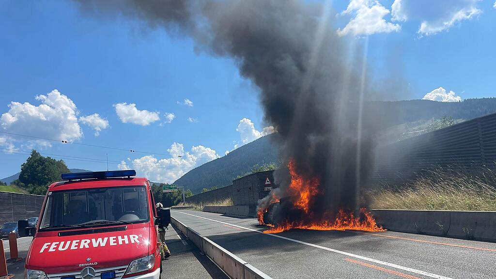 Erneut Autobrand auf A10 im Pongau