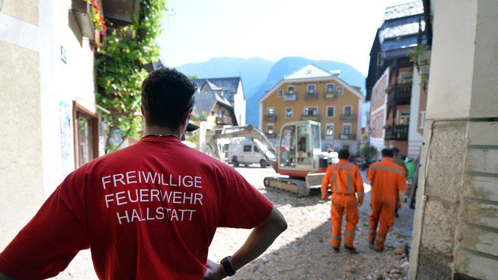 Hochwasser in Hallstatt