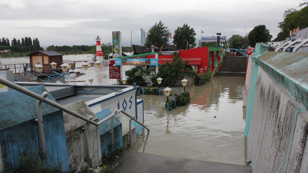 Hochwasser in Wien (Copa Cagrana)