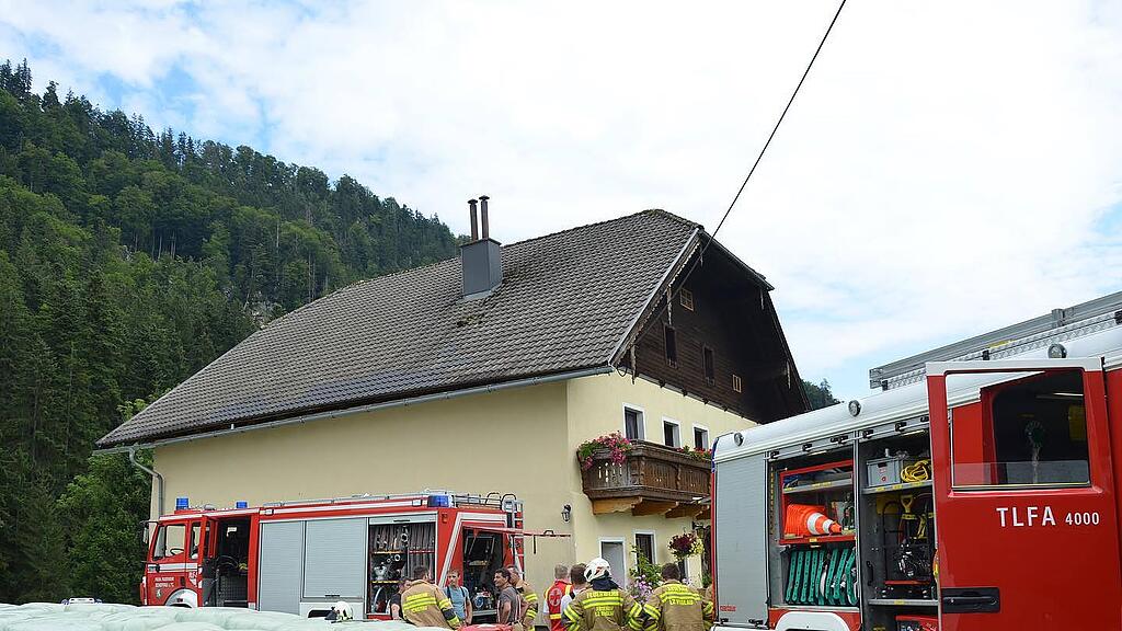 Dachstuhlbrand in Scheffau