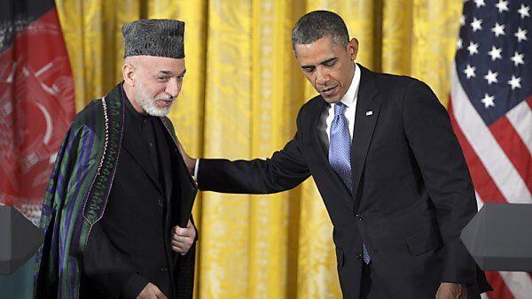 Karzai und Obama bei einem Treffen im Jänner