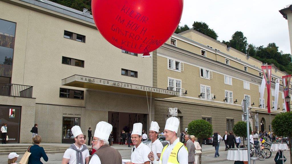 Gastronomen-Demo am Residenzplatz
