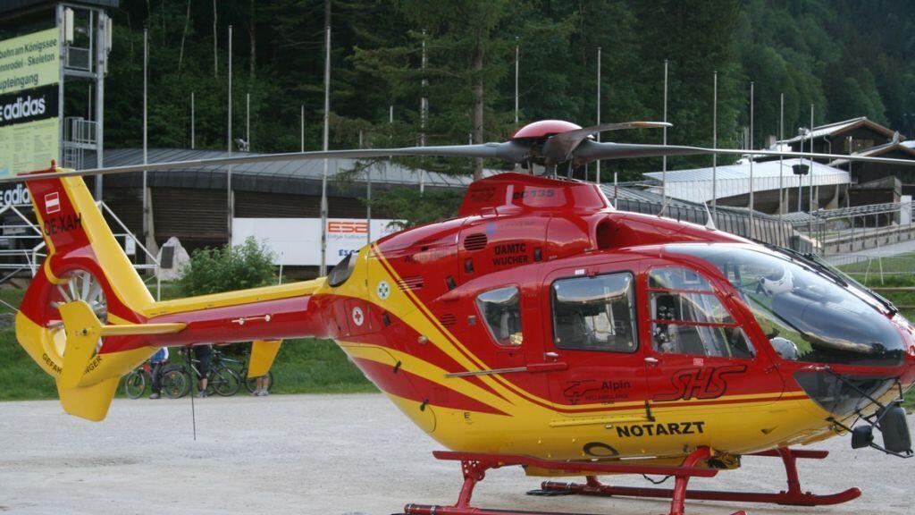 Der verletzte Wanderer musste mit dem Rettungshubschrauber Alpin Heli 6 geborgen werden.