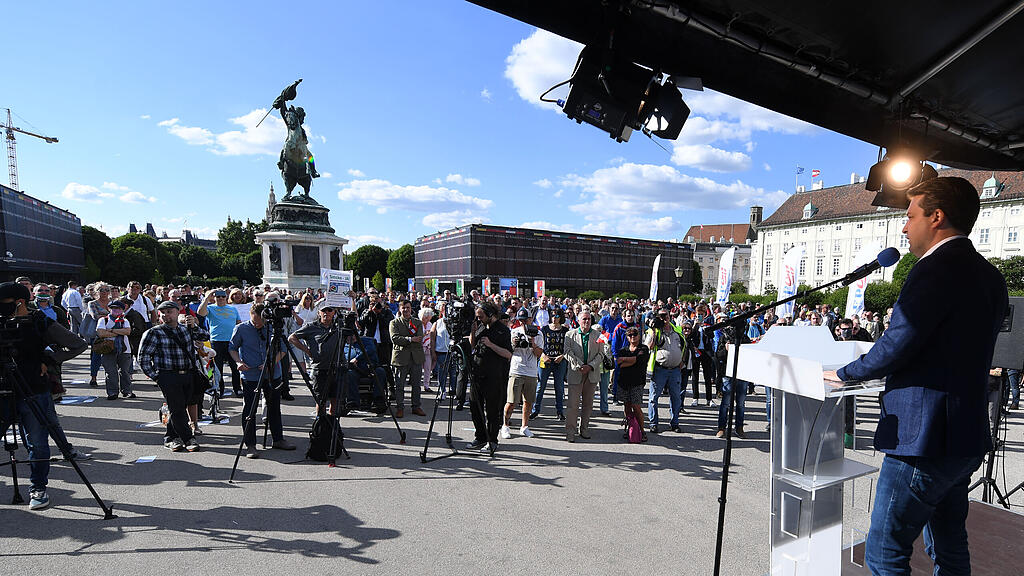 FPÖ Demo, Corona