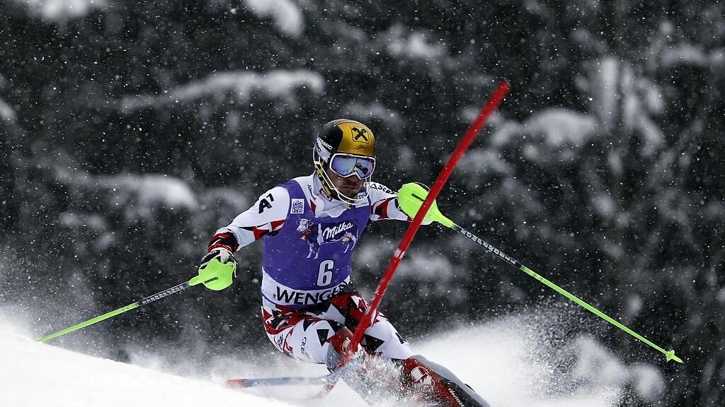 Marcel Hirscher wird mit seinem 1. Lauf in Wengen unzufrieden sein.