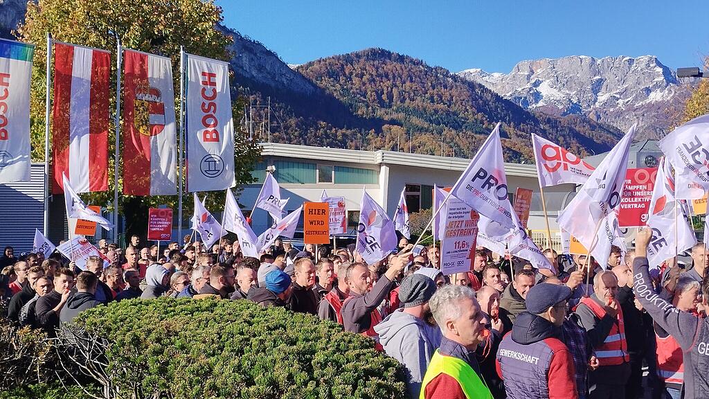 Warnstreik Metaller Salzburg Bosch