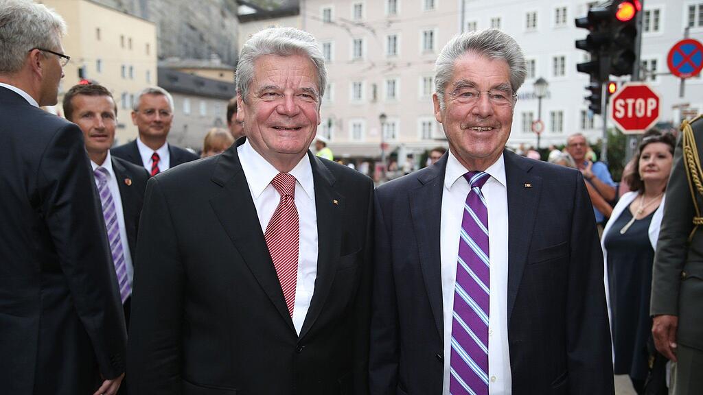 Auch Heinz Fischer (re.) und Joachim Gauck ließen sich die Ouvertüre nicht entgehen.