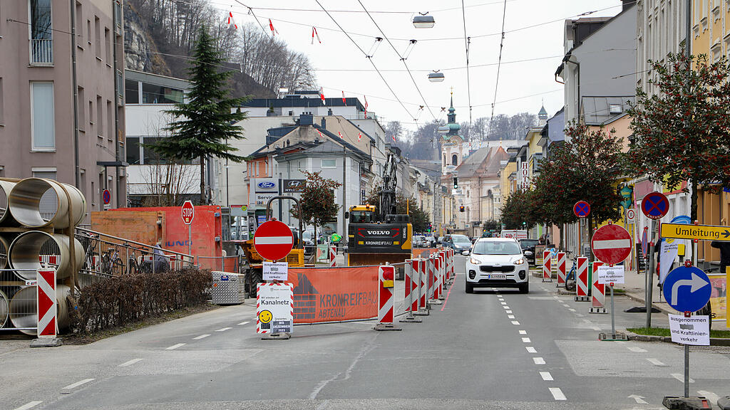 Baustelle Schallmooser Hauptstraße