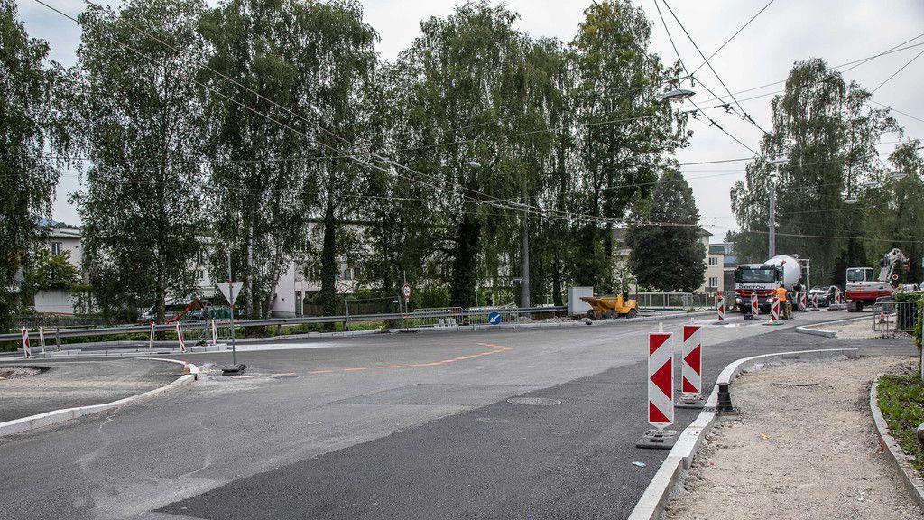 Neuer Kreisverkehr in der Kleßheimer Allee