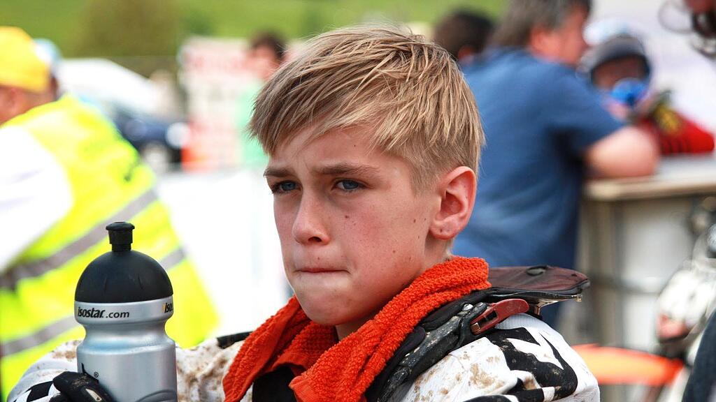 Marcel Stauffer war bereits mit vier auf der Motocross-Maschine unterwegs.