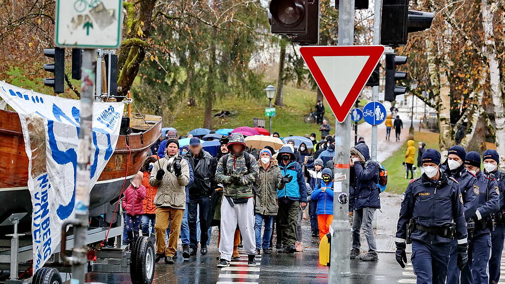 Corona-Demo Stadt Salzburg