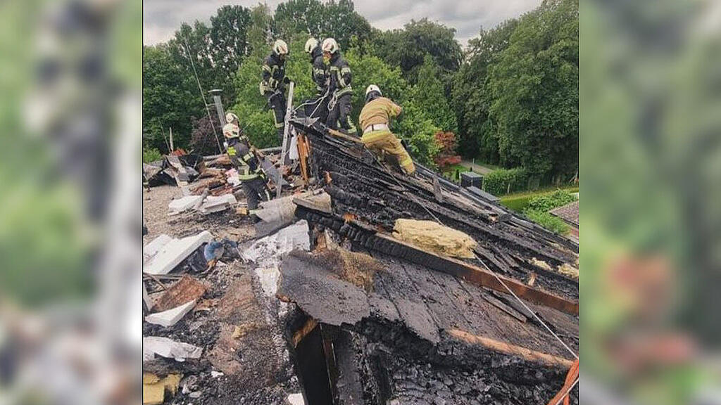 Dachstuhlbrand in Salzburg-Morzg
