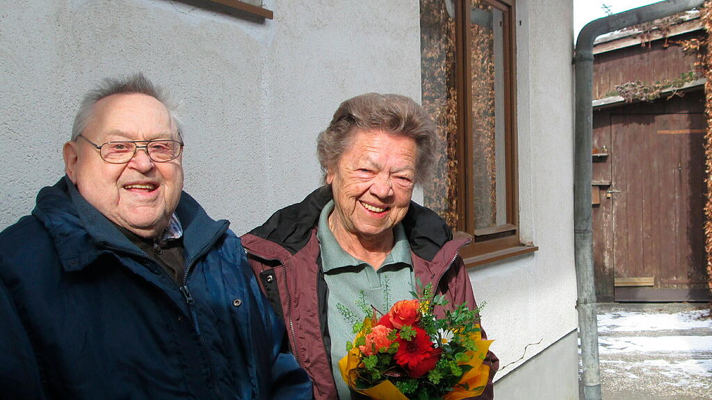 Eiserne Hochzeit in Neumarkt, Ehepaar Auer
