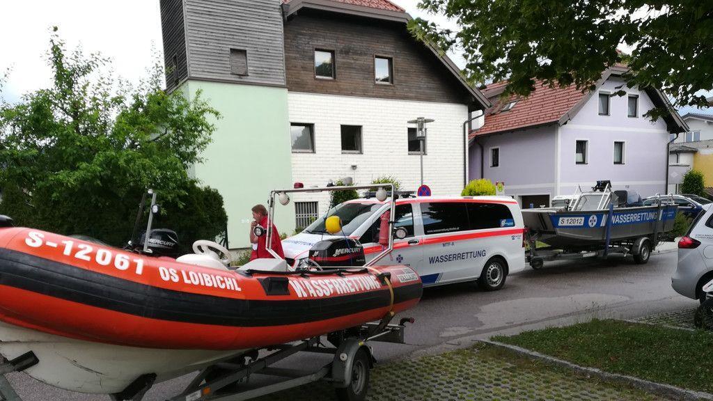 Hochwasserübung der Wasserrettung