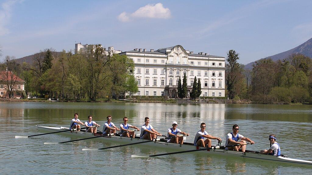 Die Pressekonferenz zur Ruder-Regatta am 9. Mai fand am Mittwoch am Leopoldskroner Weiher statt.