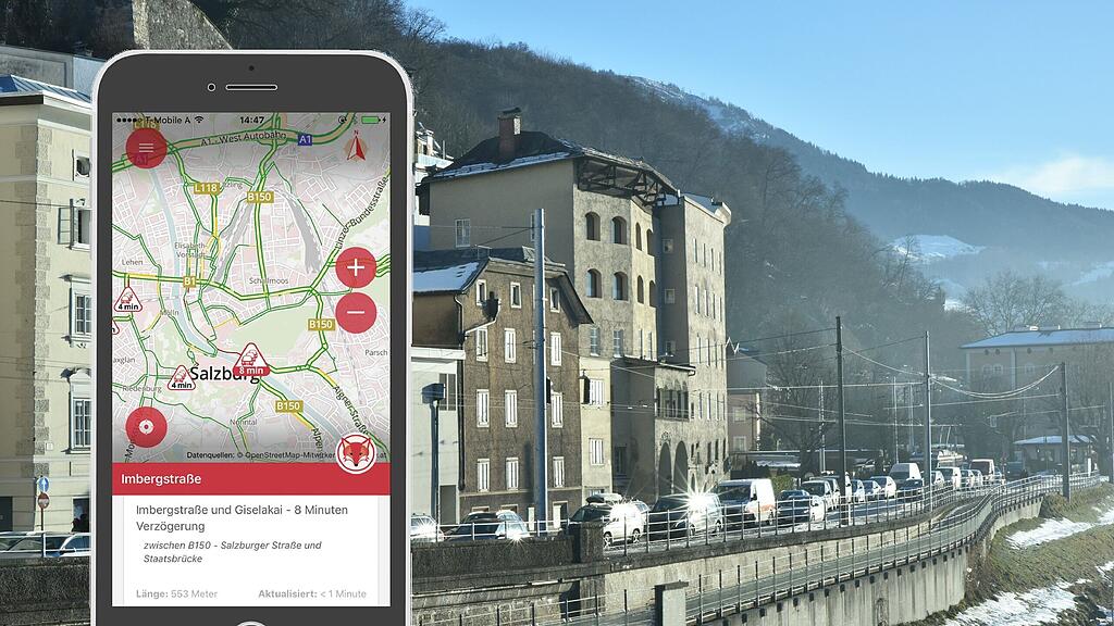 Die aktuelle Verkehrslage über StauFux.