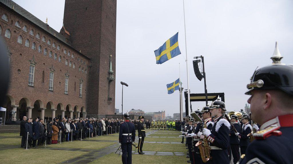 Schweigeminute in Stockholm