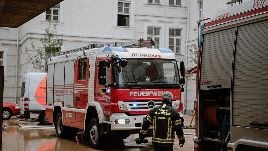 Feuerwehrübung im neuen Seniorenwohnhaus Nonntal