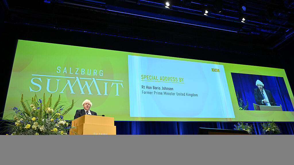 Boris Johnson beim Salzburg Summit