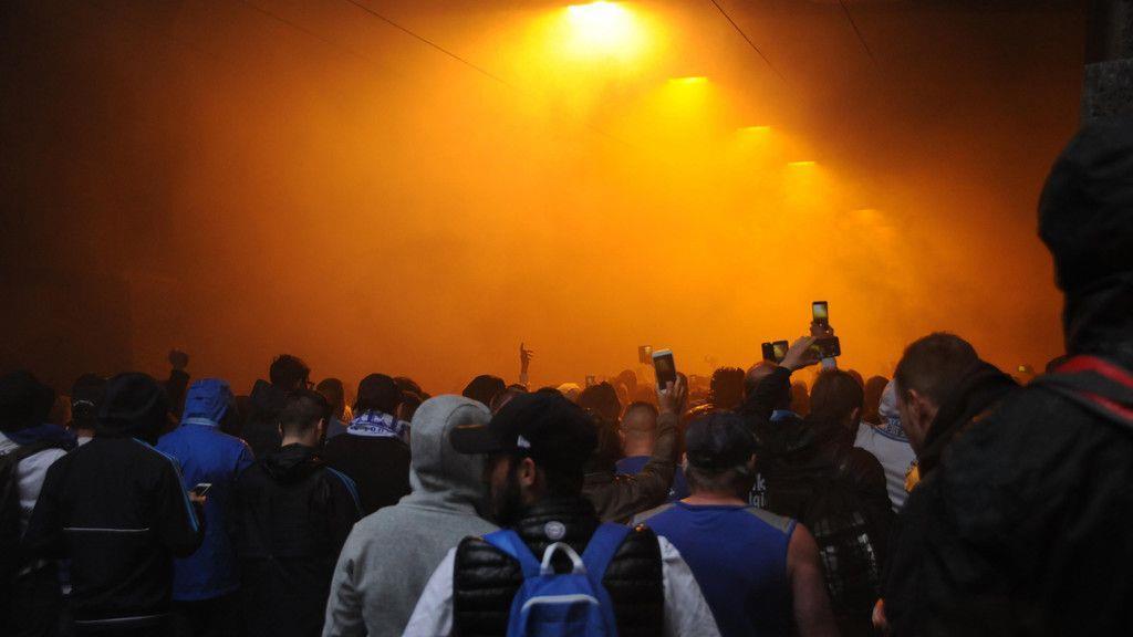 EL-Halbfinale in Salzburg: Fan-Marsch der Marseille-Anhänger