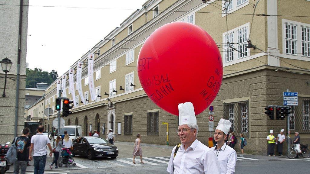 Gastronomen-Demo am Residenzplatz