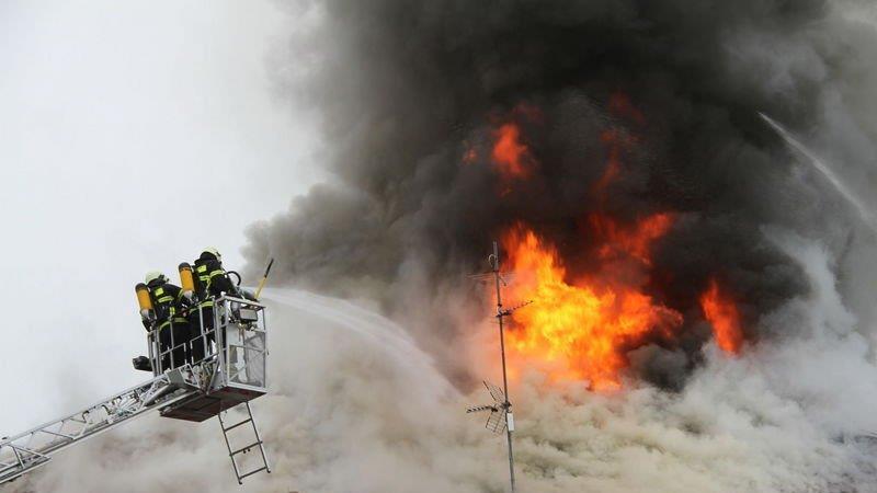 Großbrand in Piding