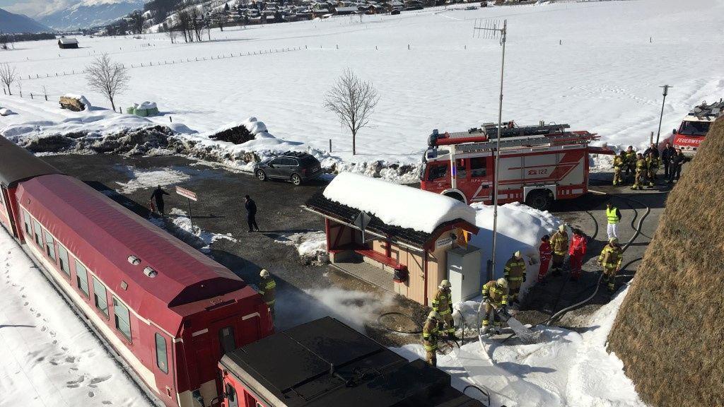 Brand eines Triebwagens in Piesendorf