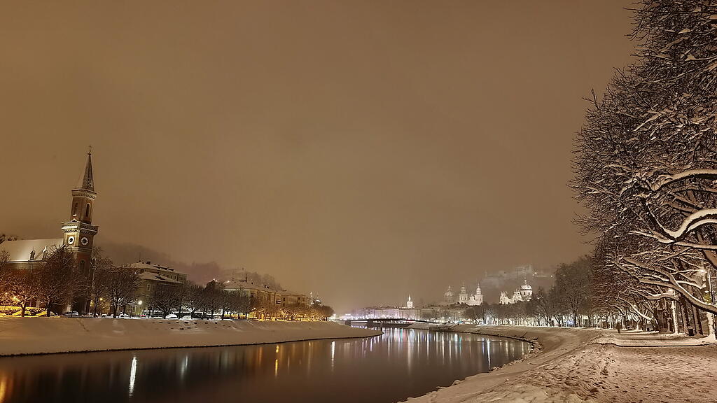 Winter in der Stadt Salzburg
