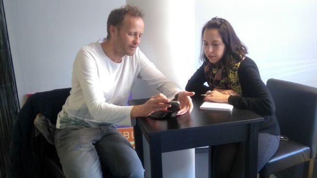 Thomas Meike beim Interview mit S24-Chefredakteurin Nicole Schuchter.
