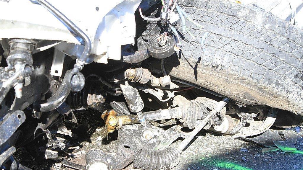 Bilder vom Unfall auf der B166