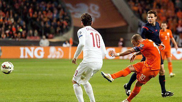 Niederlande-Star Sneijder erzielte erst in der Nachspielzeit das 1:1