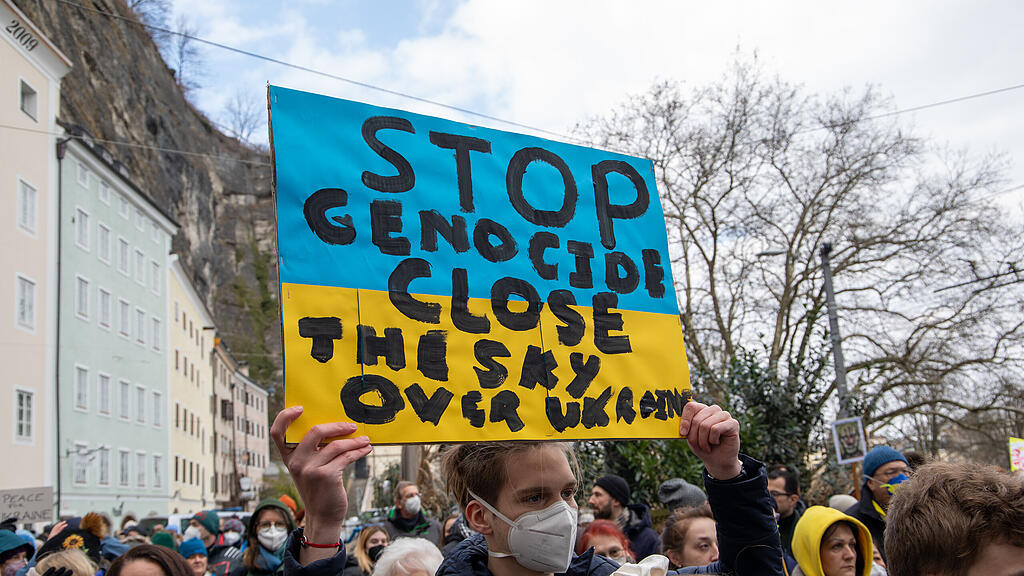 Demo für Ukraine in Salzburg