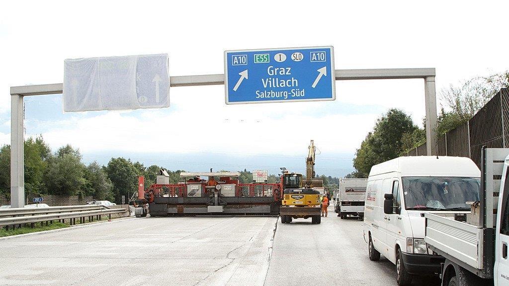 A1: Asphaltierungsarbeiten gestartet