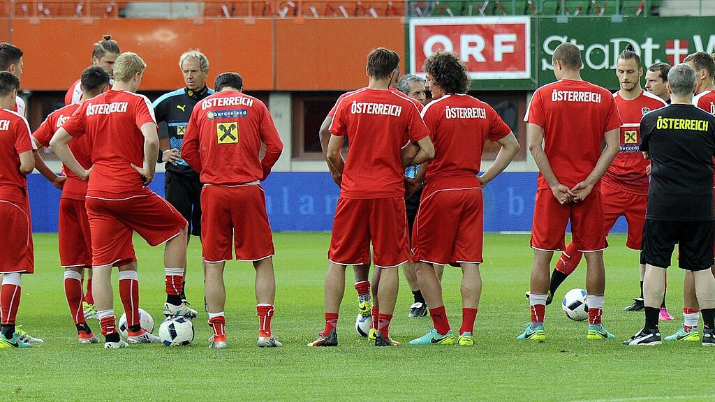 Das ÖFB-Team beim Abschlusstraining vor dem Test gegen die Niederlande.