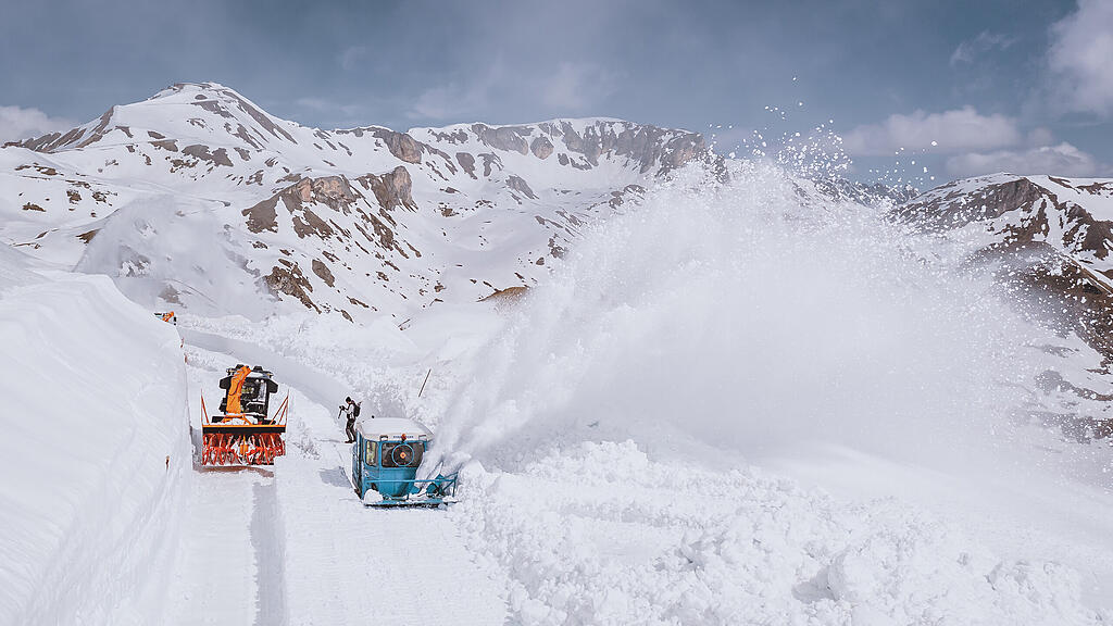 Schneeräumung auf Großglockner Hochalpenstraße