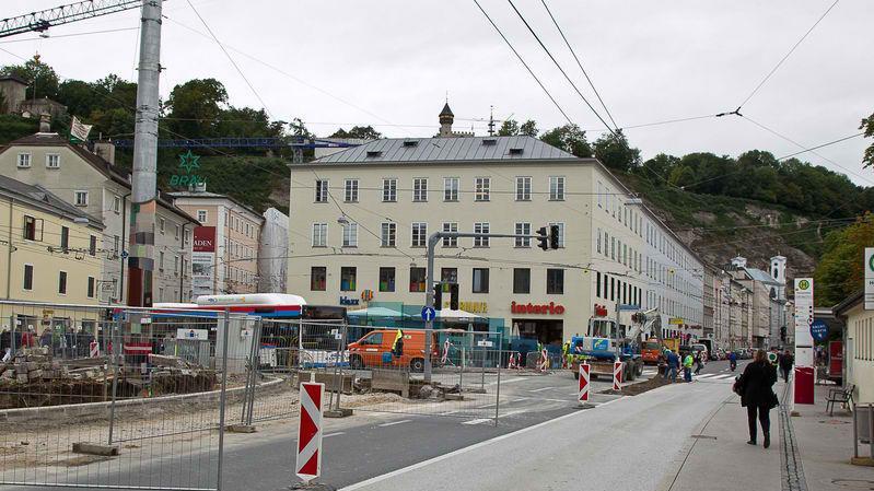 Bauarbeiten am Hanuschplatz