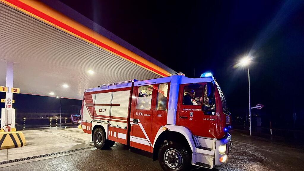 vermeintlicher Tankstellen-Brand in Tiefgraben