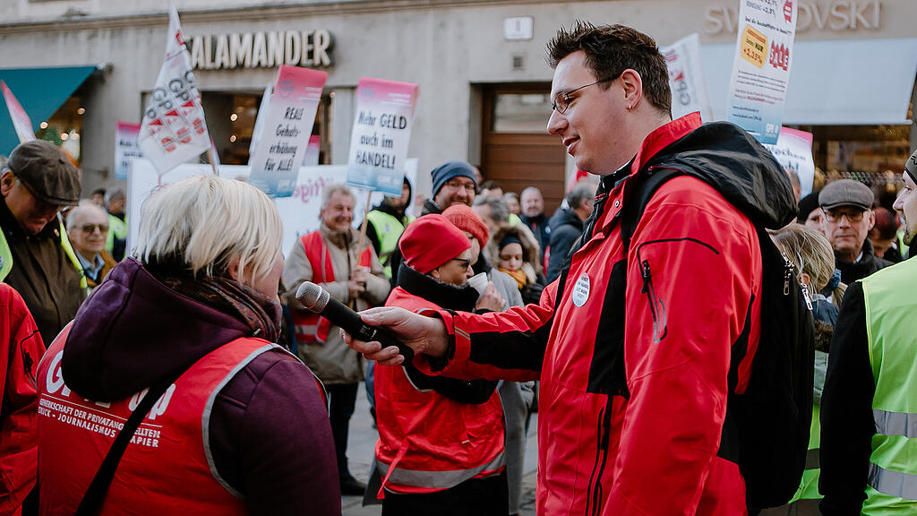 Protestkundgebung GPA-djp Salzburg